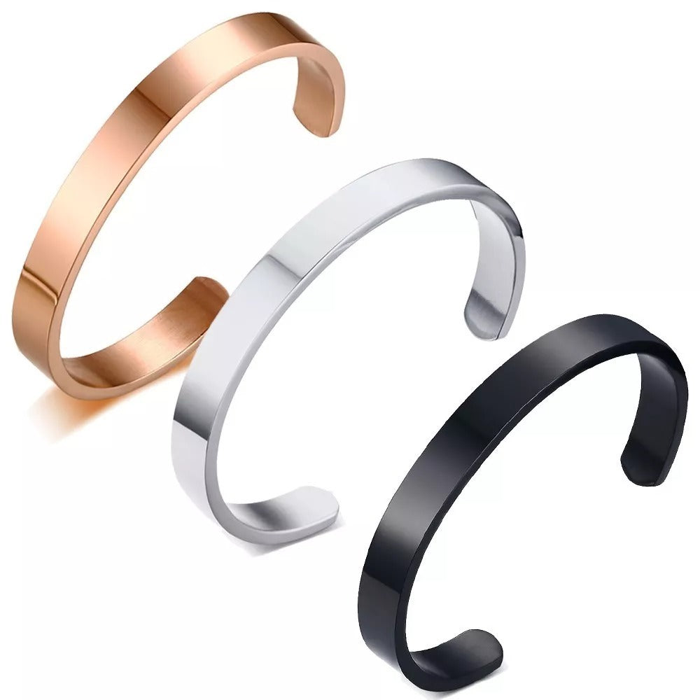 Half Cut Cuff Bangle Bracelet